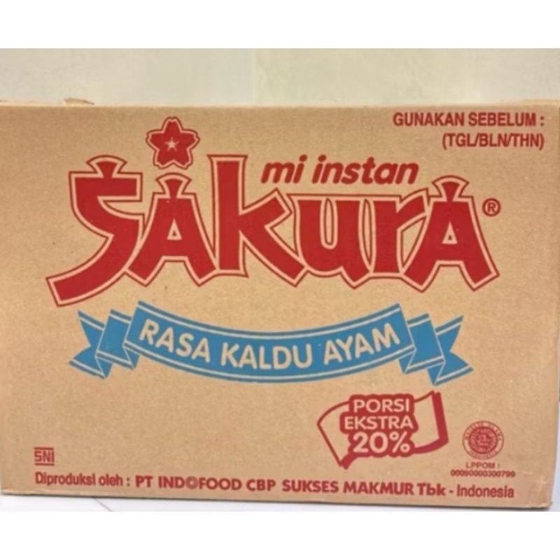 

[1 DUS ISI 40 BUNGKUS] SAKURA MIE INSTAN RASA KALDU AYAM