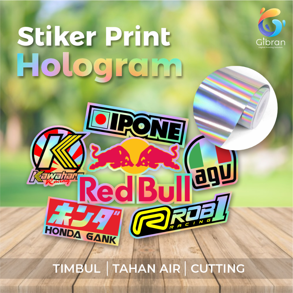 

[TERLARIS] Stiker Print Cutting Hologram | Rainbow | Custom