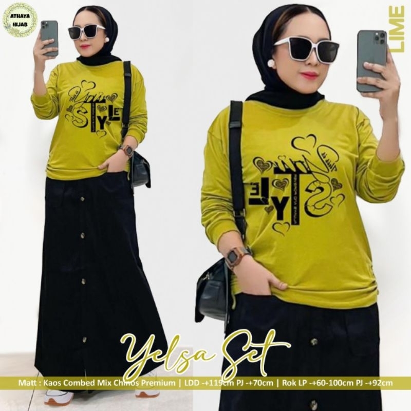 SETELAN WANITA JUMBO ORI ATHAYA // YELSA SET ROK TERMURAH BISA COD