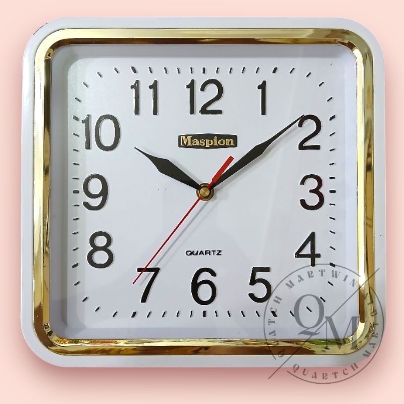 JAM DINDING MASPION 144 PUTIH GOLD