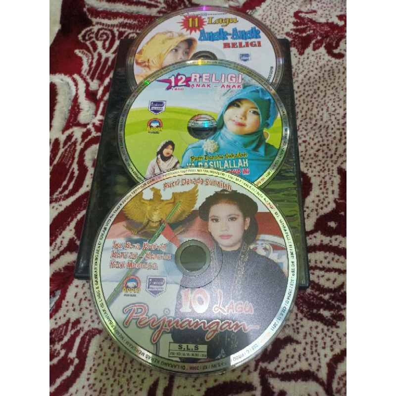 KASET VCD LAGU ANAK  & RELIGI ANAK 3 DISC TANPA COFER BONUS BOX
