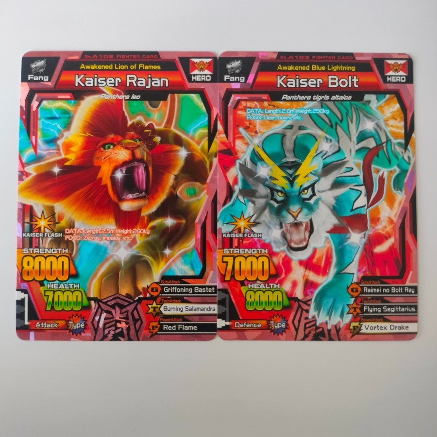 Kaiser Rajan & Kaiser Bolt ULTRA RARE Great Animal Kaiser ORIGINAL