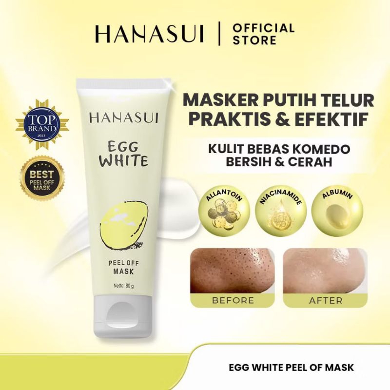 HANASUI PEEL OFF MASK - EGG WHITE EGG WHITE PEEL OF MASK