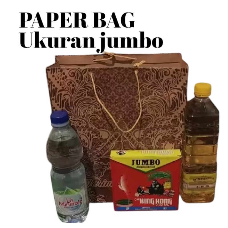 

50PCS paper bag jumbo motif batik UK 33×18×7