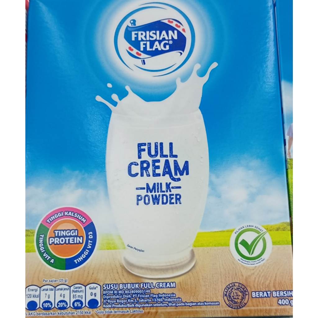 

Frisian Flag Purefarm Fullcream 400gr / Susu Bubuk Frisian Flag Fullcream 400gr / Susu Bendera