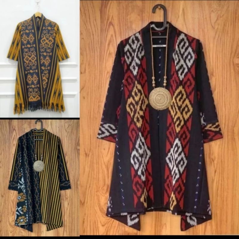 OUTER PANJANG TENUN TROSO MOTIF ETNIK