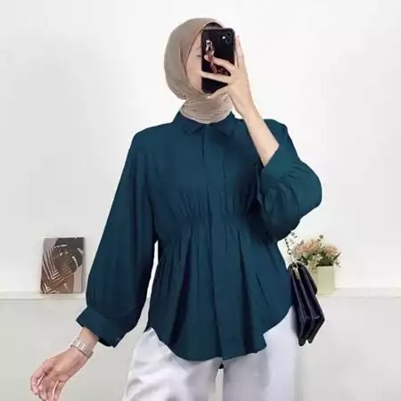 FAVORIT AIKO SHIRT BLOUSE/ KEMEJA KERUT WANITA AIKO SHIRT BLOUSE/KEMEJA REMAJA KEKINIAN