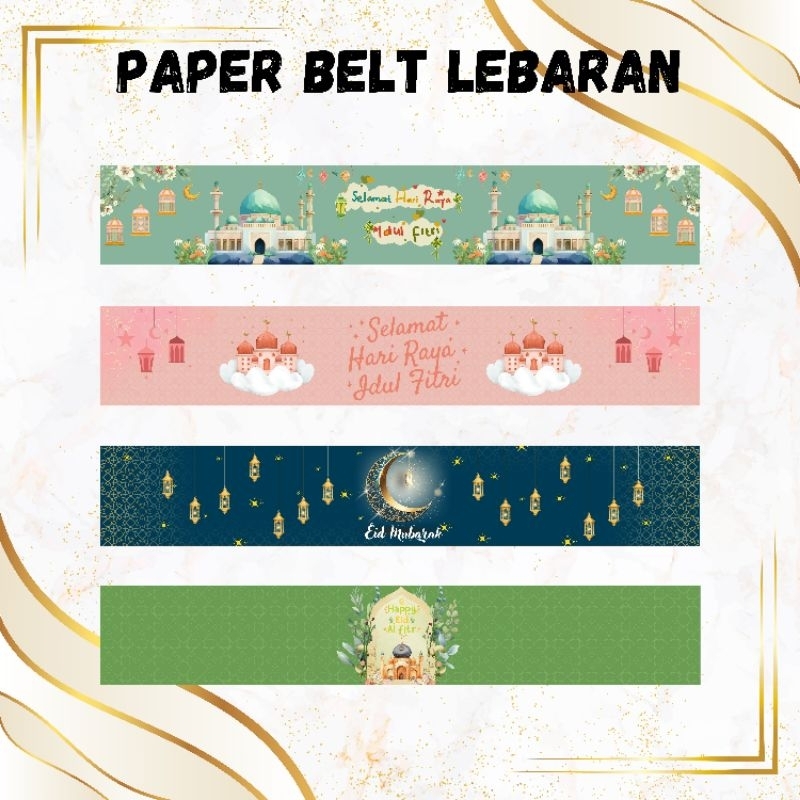 

Paper belt lebaran sleeve belt idul fitri paperbelt segel box hampers lebaran eid