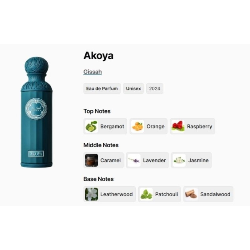 parfum gissah akoya ( decant )