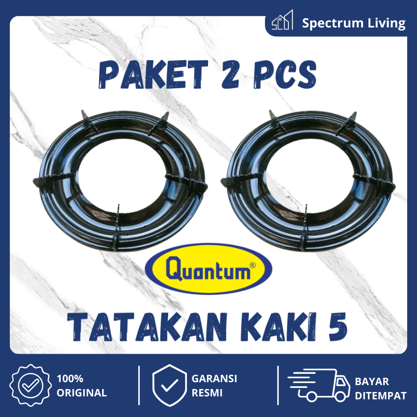 PAKET 2 PCS TATAKAN KOMPOR GAS QUANTUM NAMPAN DUDUKAN KOMPOR KAKI 5 QUANTUM