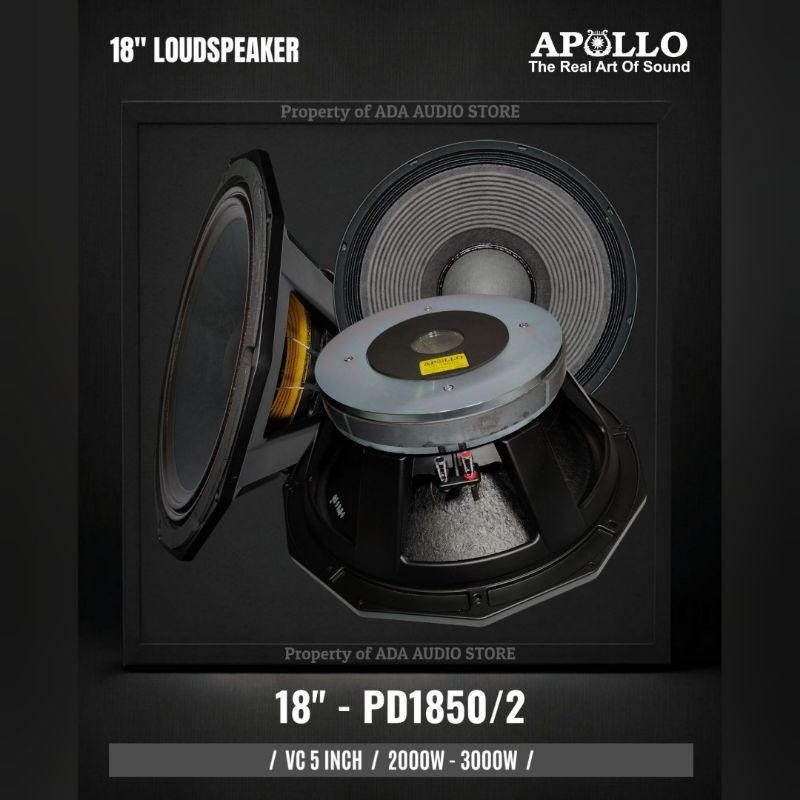 Komponen Speaker 18 IN APOLLO PD1850/2 PD Stiker Kuning 1850 Grade S Super 2000W VC5