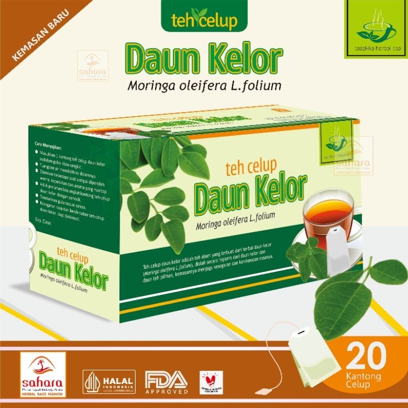 

Teh Celup Daun Kelor herbal asam urat pereda nyeri nutrisi gizi tinggi