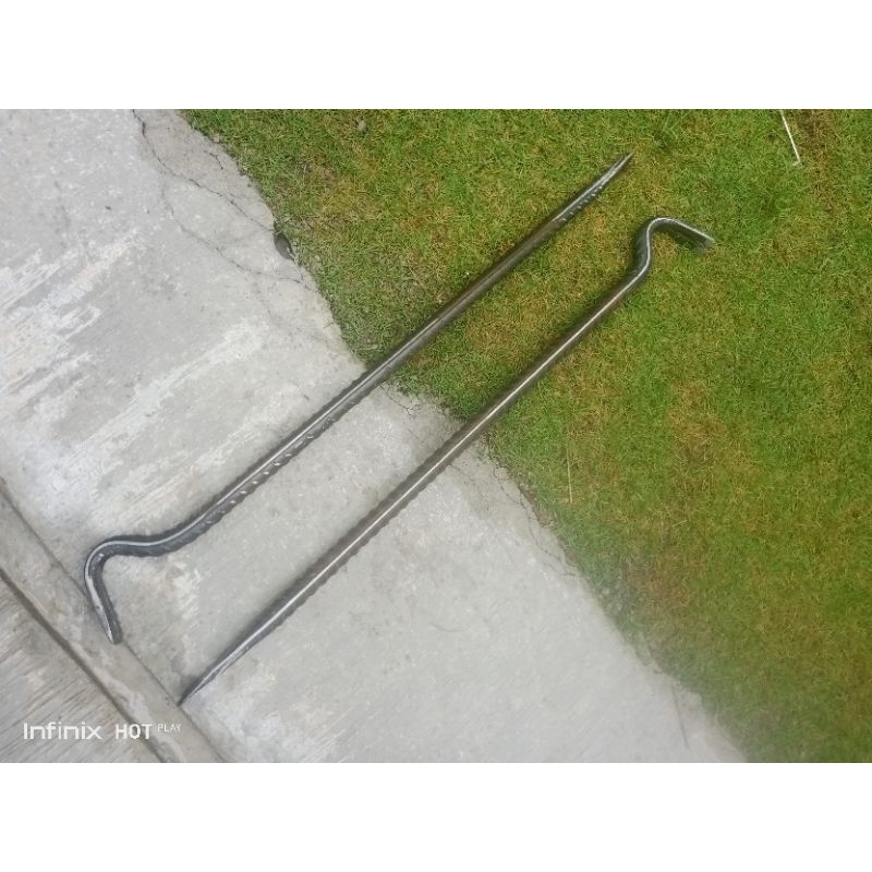 linggis tanah/linggis cabut paku panjang full baja sepuh