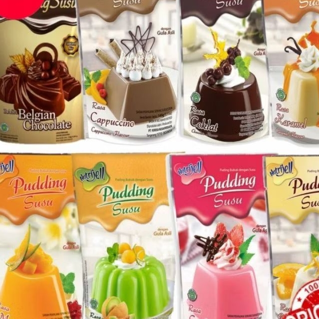 

Nutrijell Pudding Susu-All Variant Rasa-Agar/Puding Bubuk