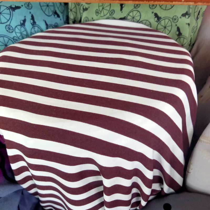 Kain - Kain Soft Wolfis Motif Salur Import - Kain Monalisa - Kain Meteran Ba | Harga Per Setengah Me