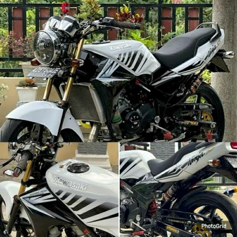 Striping Lis Sticker Kawasaki Ninja SS 2014 Merah Ferarri putih hijau biru Kuning