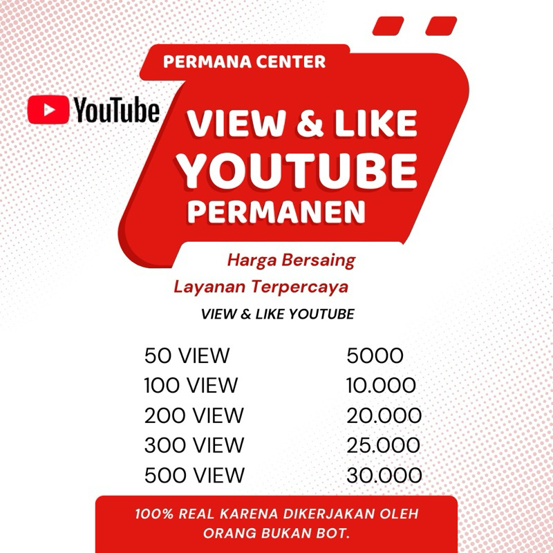 Views & Like Youtube Asli Bukan Bot