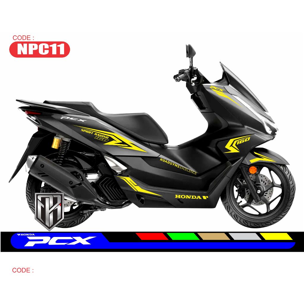 CUTTING STICKER,DECAL STICKER STRIPING MOTOR New pcx 160 Roadsync, BISA BAYAR DI TEMPAT