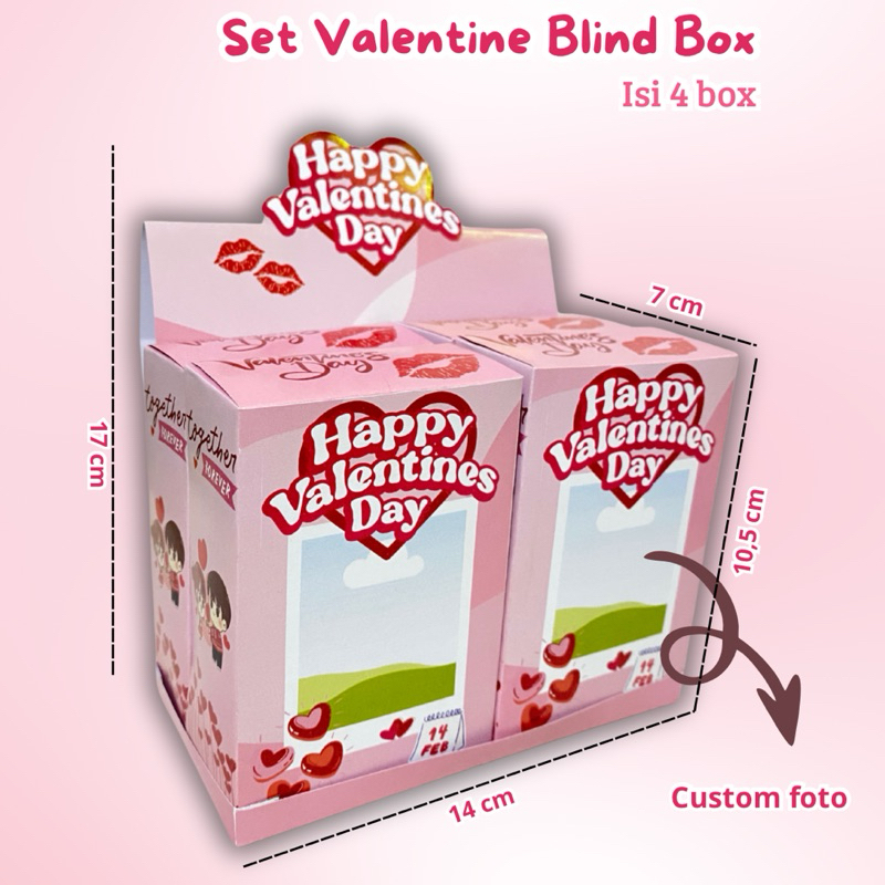 

Custom Set Blind Box Isi 4 pcs Pink Gift Ideas Kado Valentine