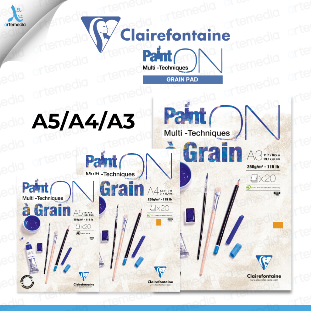 

Clairefontaine Paint On a Grain Multi Technique Sketch Pad Sketchbook