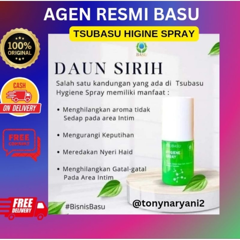 TSUBASU Higiene Spray Penghilang gatal bau pada m*ss V sebagai deodorant alami