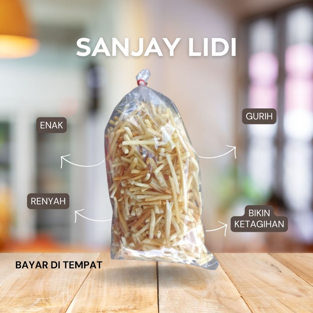

Sanjay Lidi Khas Payakumbuh 200gr Renyah, Gurih, dan Bikin Ketagihan