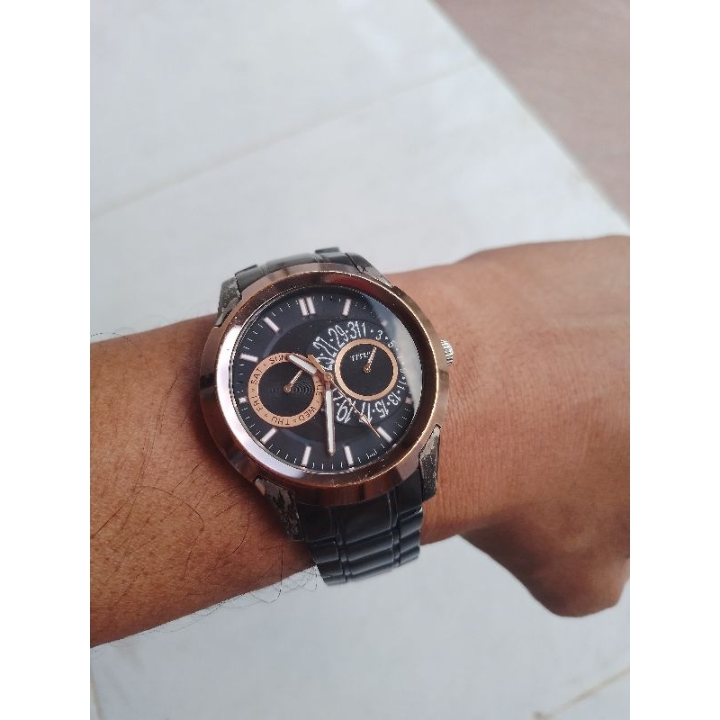 jam tangan titus chrono daydate  mens watch original