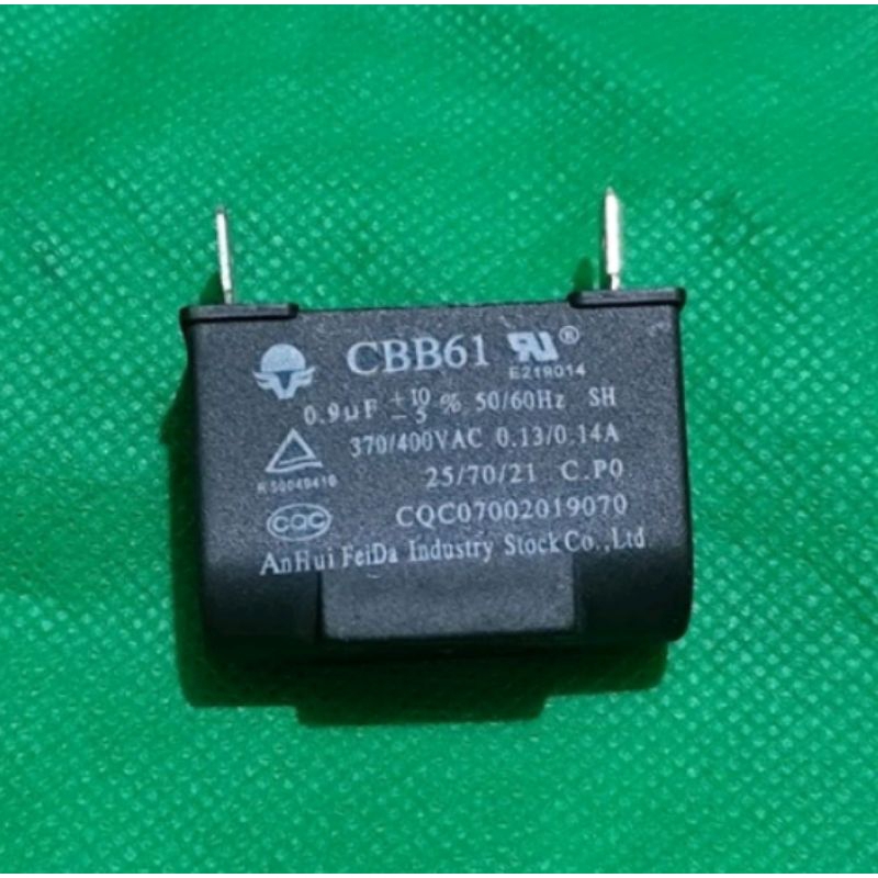 Kapasitor CBB61 0.9uF 400V AC SH untuk Kipas Angin / AC Indoor / Blower | CBB61 Original AnHui FeiDa