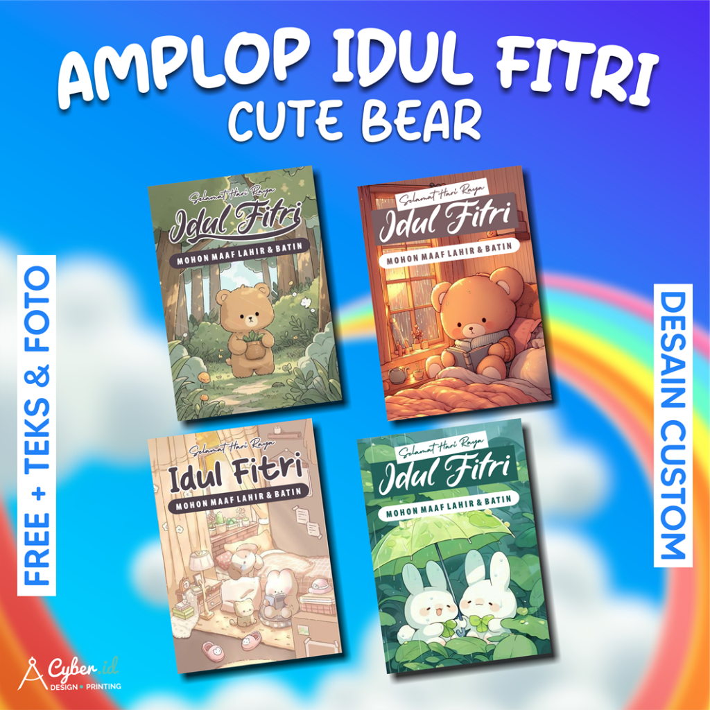 

Amplop Lebaran Karakter bear lucu / Ampao lebaran 1446 H / 2025