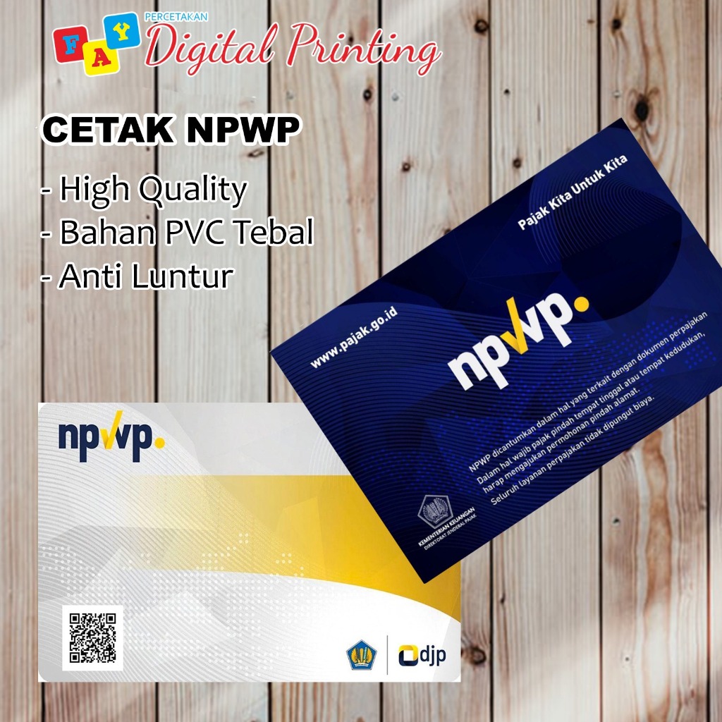 

CETAK KARTU PVC NPWP BAHAN TEBAL