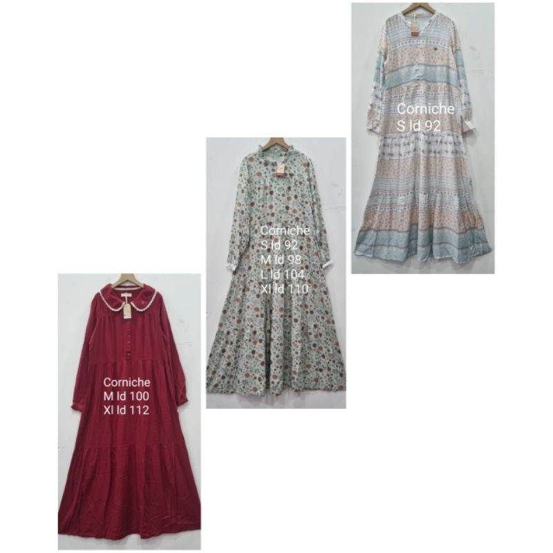 CORNICHE Gamis Maxi Dress panjang baju lebaran