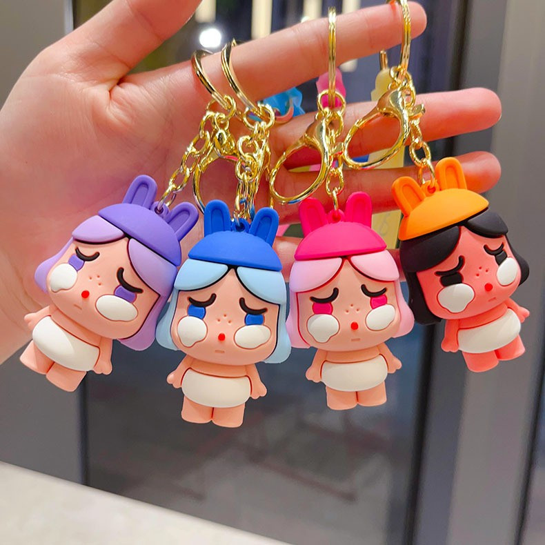 gantungan kunci cry baby popmart gantungan tas ransel cry baby keychain crybaby boneka mainan cry ba