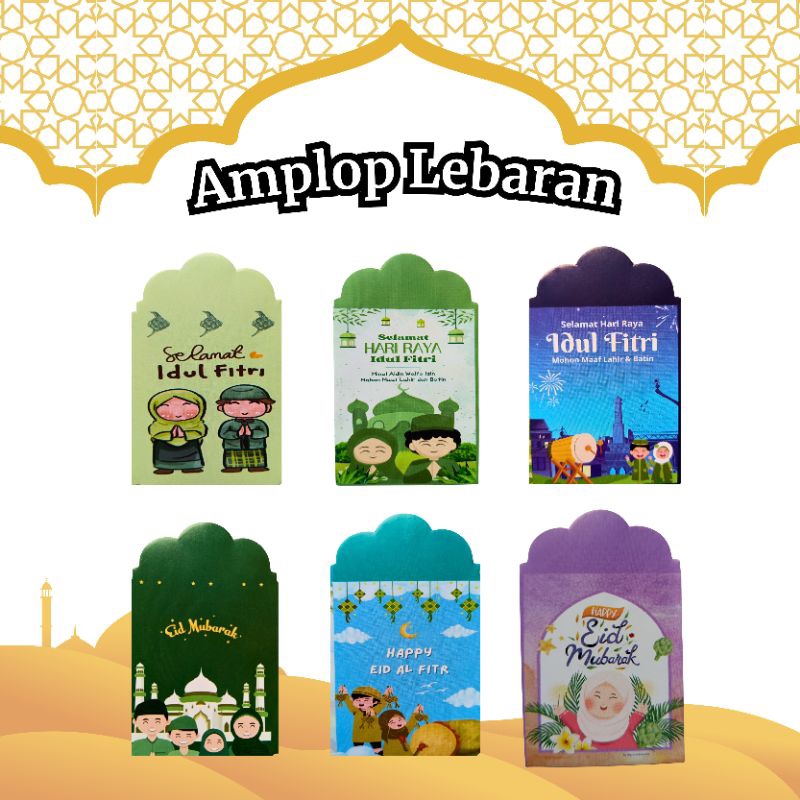 

10 pcs Amplop Lebaran Idul Fitri | amplop motif thr Lebaran