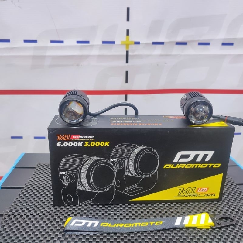 Duromoto m1 lampu led proyektor motor mobil driving lamp