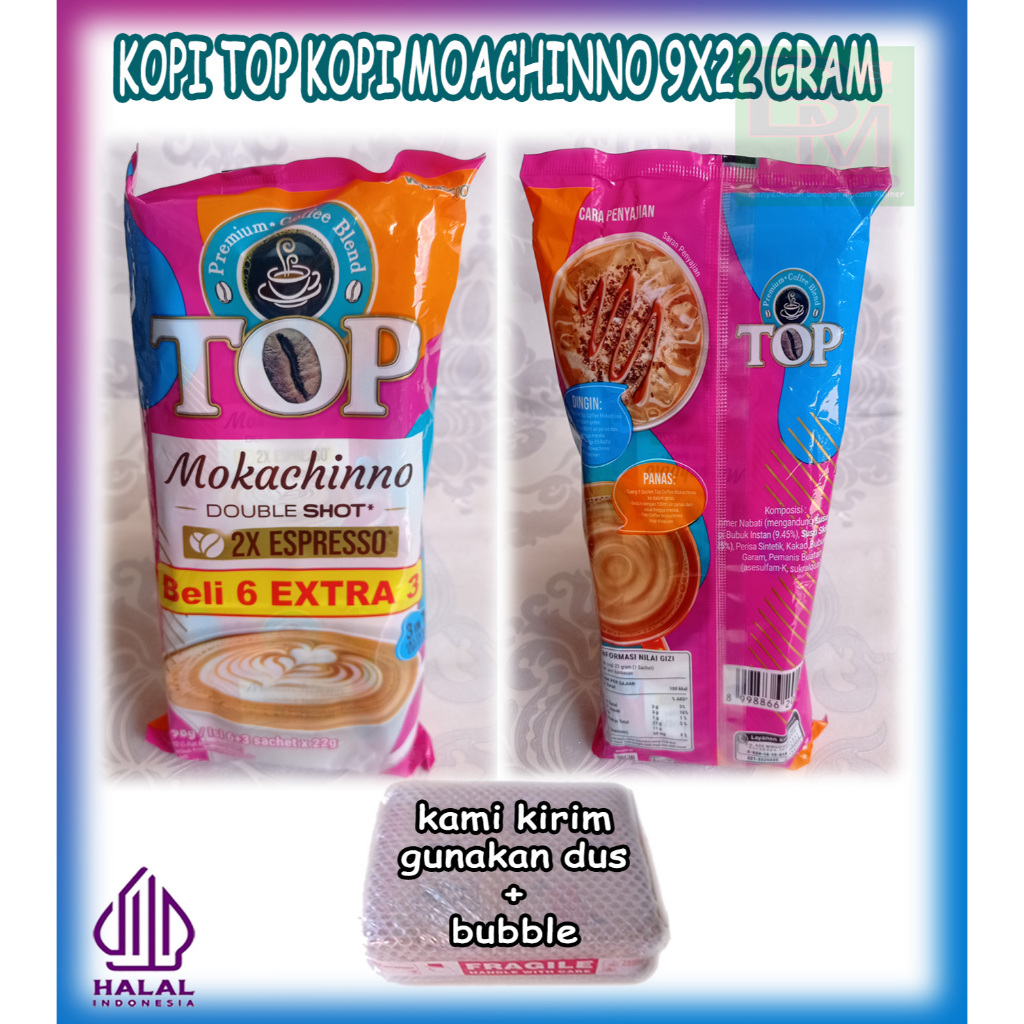 

Kopi Top Kopi Mokachinno Double Shot 1 Pak isi 9 Saset