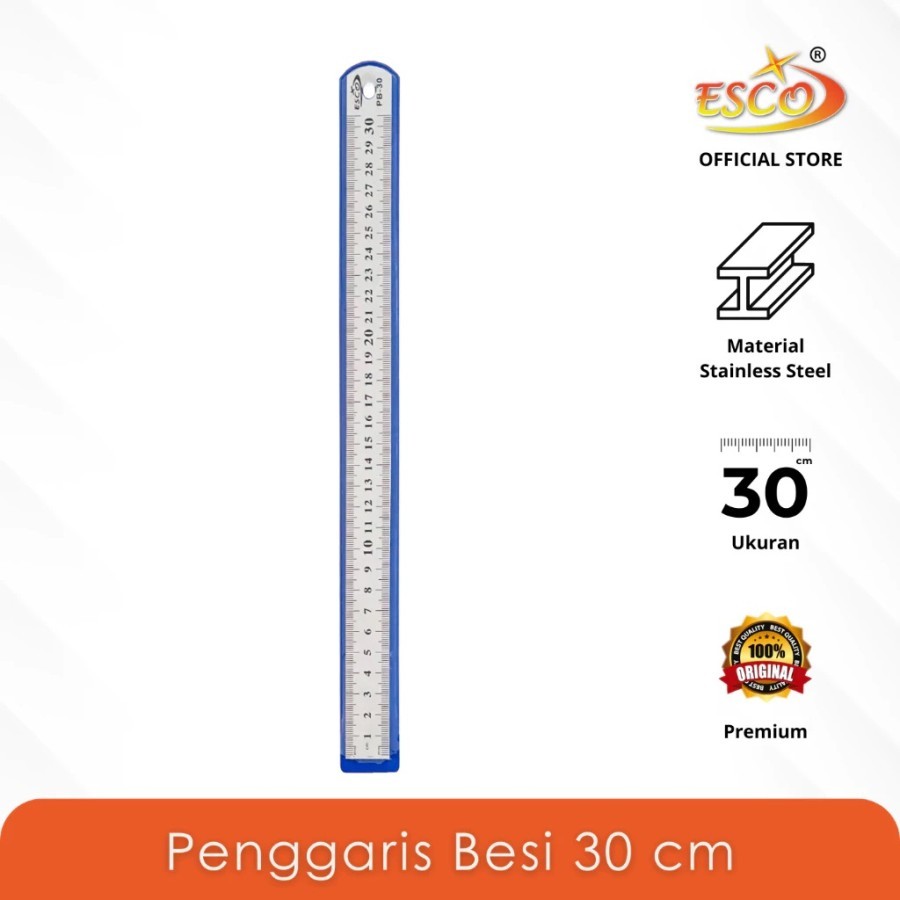 

Mistar Besi Esco 30cm PB-30 ( Penggaris Stainless Ruler )