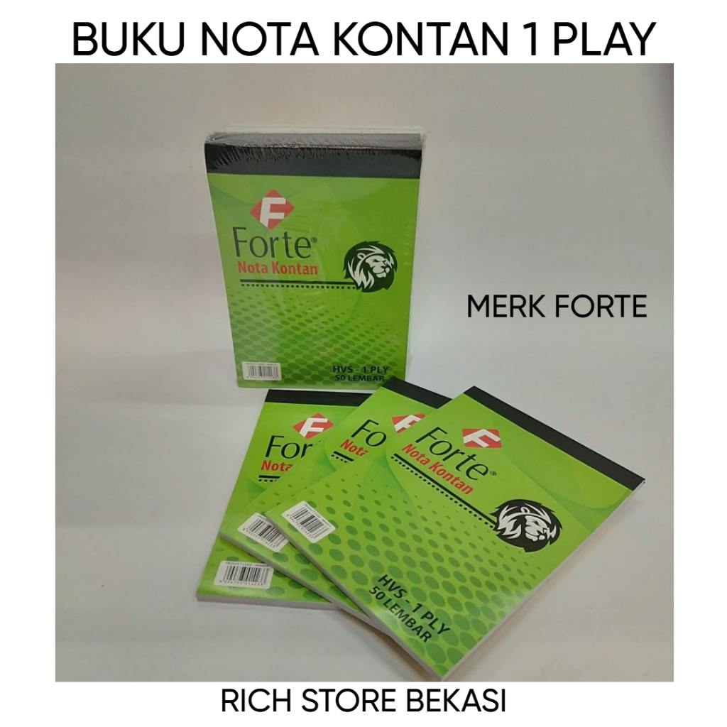 

BUKU NOTA KONTAN MERK FORTE 1 PLAY HARGA PER 1 PCS