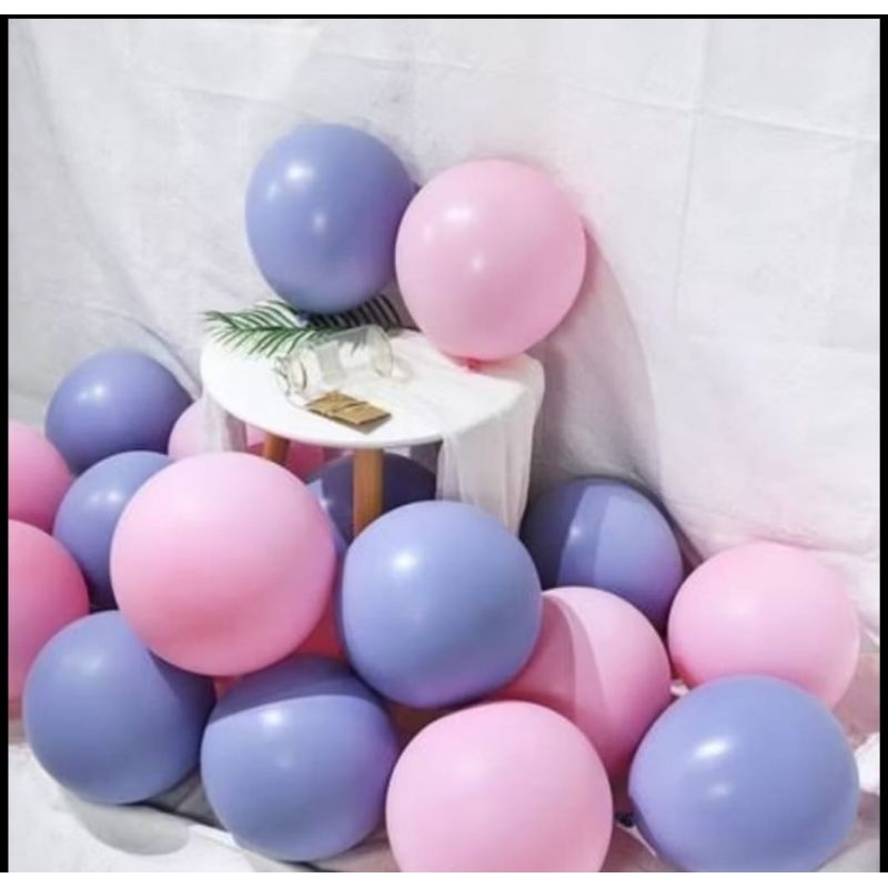 BALON ISI 25 MIX PASTEL UNGU & PINK