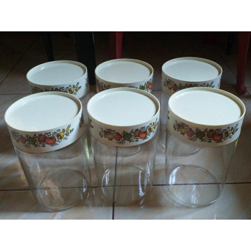 6 Pcs Toples Pyrex Tahun 80an Original Made in USA 1,5 L