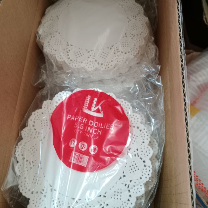 Alas toples Kue renda toples 500 gram bulat isi 250 lbr