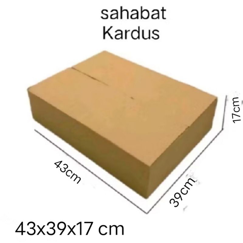 

kardus box Ukuran 43x39x17 cm single wall polos