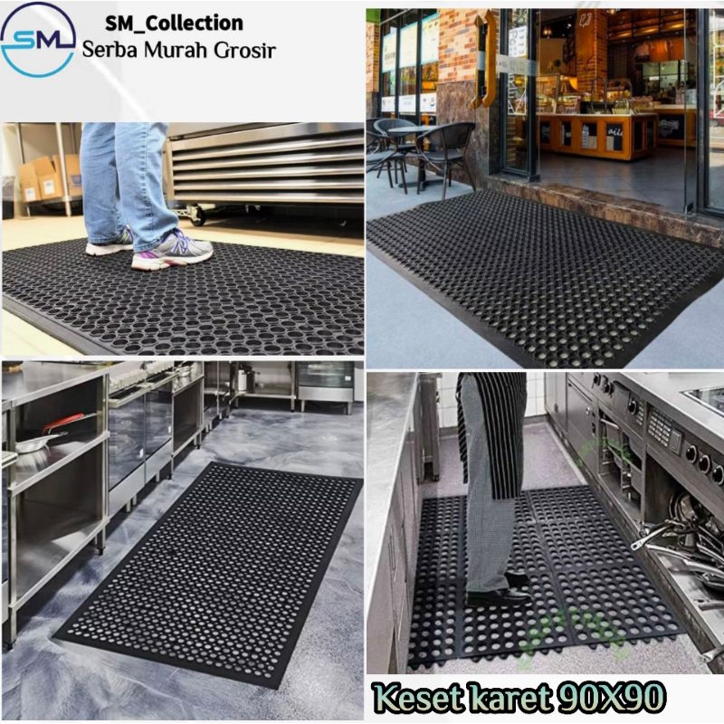 keset lantai/keset kamar mandi/keset dapur/keset kaki/keset karet lubang 90x90