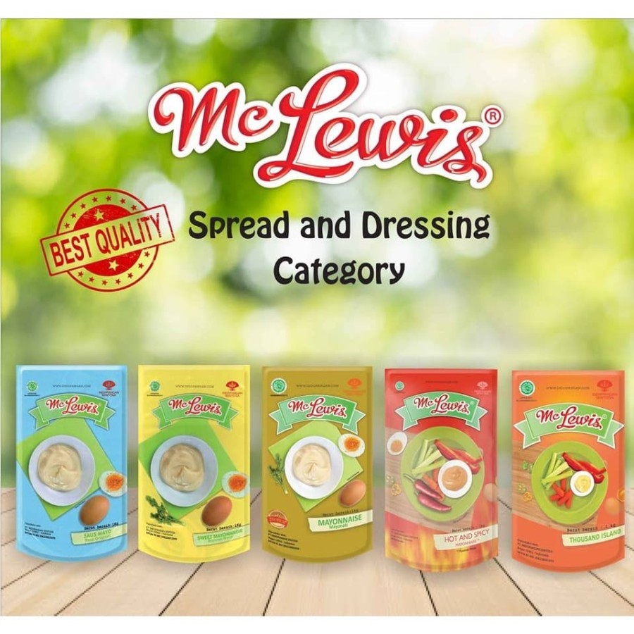 

MC Lewis MAYONAISE All Variant 1kg Semua Rasa Mayo Original Hot Spicy Sweet Premium Mayones Manis Topping Makanan Toping Spread Dressing Perasa Enak Murah Asli Murah Malang Jatim