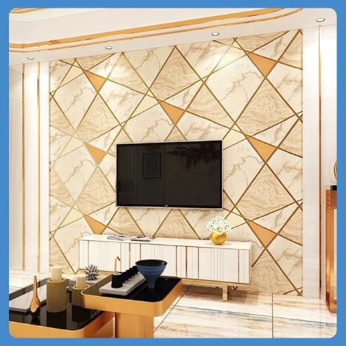 Wallpaper Dinding Ruang Tamu 3D Minimalis Wallpaper Dinding Kamar Tidur Motif Keramik Aestetik