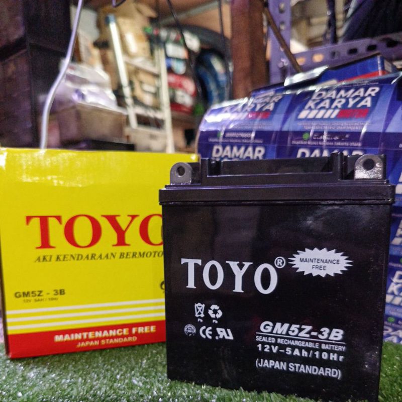 AKI ACU KERING MIO SPORTY ASTREA GRAND JUPITER Z TOYO JAPAN STANDAR 12 VOLT 5 AMPER