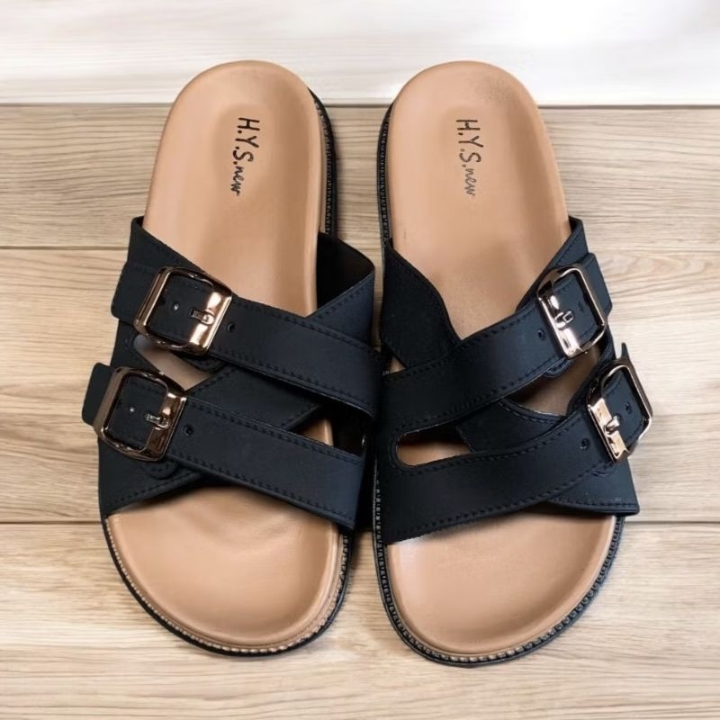 Sandal wanita slop HYS sandal flet