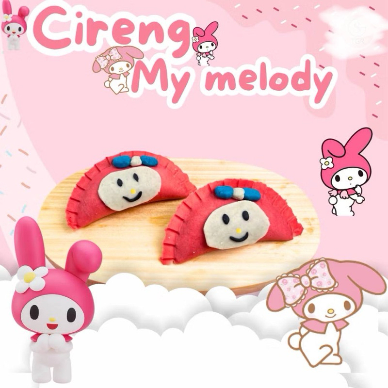 

2PCS CIRENG JUMBO MY MELODY ISI AYAM SUWIR