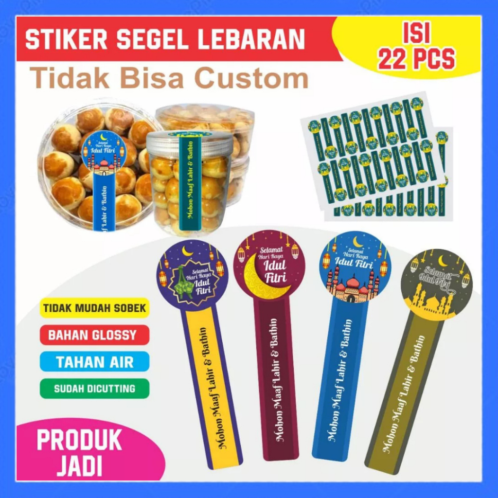 

Stiker Label Kemasan Makanan Stiker Segel Toples Kue