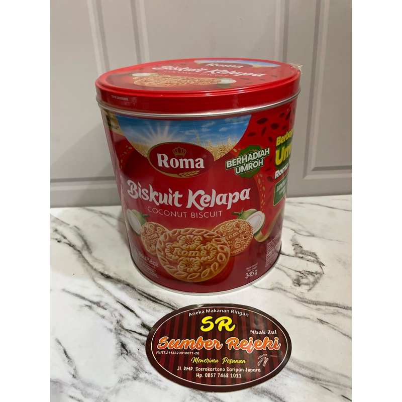 

ROMA BISKUIT KELAPA UKURAN 345gr (free bubble wrap dan kardus )