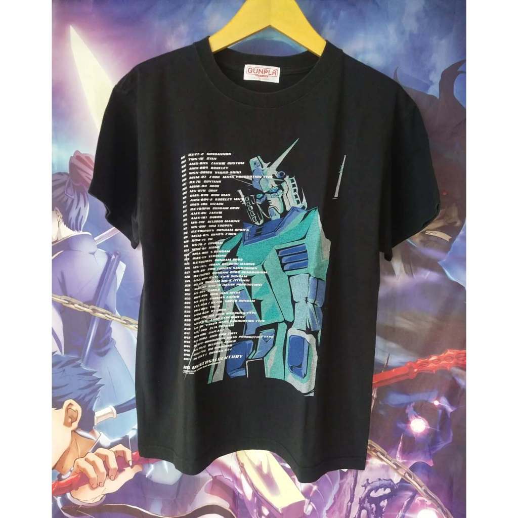 Mobile Suit Gundam 30th Anniversary Gunpla Official Anime Tee Kaos Tshirt Original Second Merch Japa